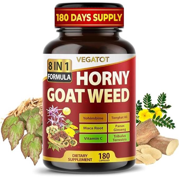 8-in-1 Horny Goat Weed Vitality Supplement 180 Veg Capsules