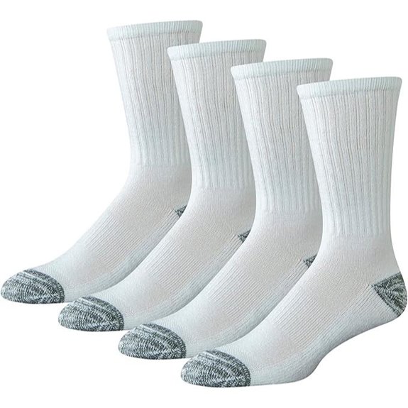 Amazon Essentials Men’s Cotton Cushioned Work Crew Socks
