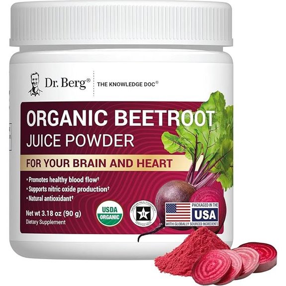 Beet Powder Organic Supports Nitric Oxide Energy & Heart Health