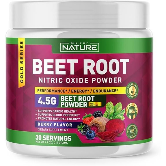 Beet Root Nitric Oxide Powder Supplement (Berry)