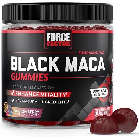 Black Maca Gummies for Vitality and Energy (60)