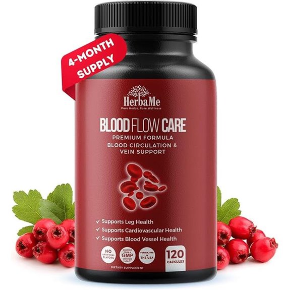 Blood Circulation Supplement with Niacin L-Arginine Hawthorn Cayenne