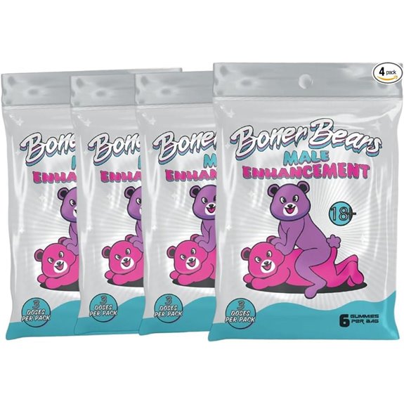 Boner Bears Box: Vegan Boost Gummies (4 Packs)