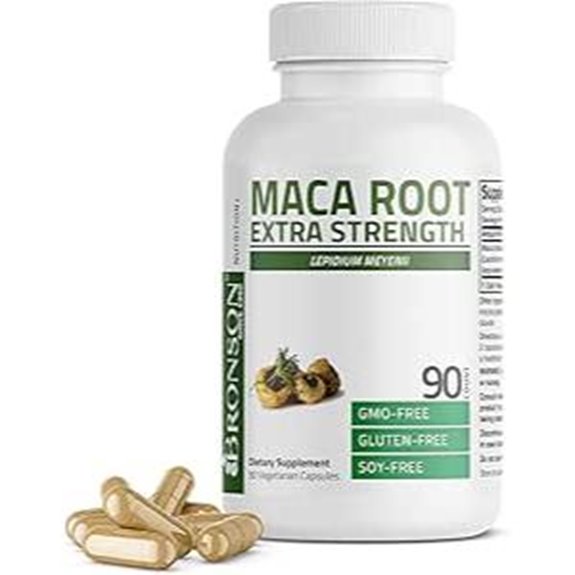 Bronson Maca Root Extra Lepidium Meyenii Non-GMO 90 Vegetarian Capsules
