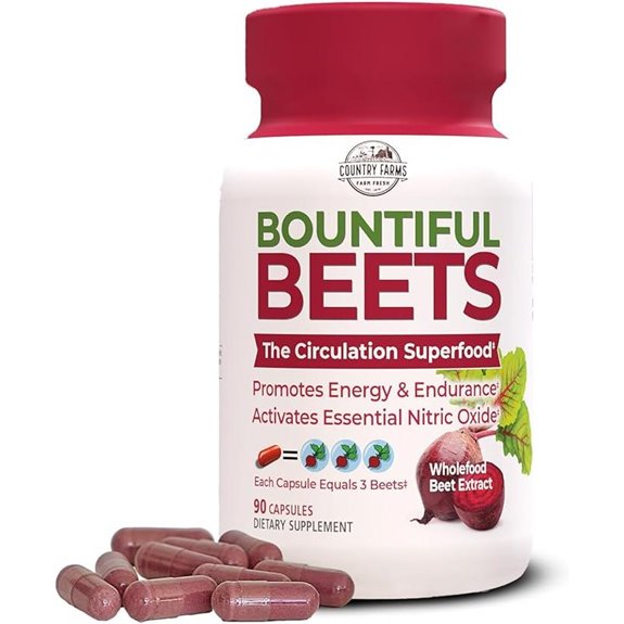 Country Farms Beetroot Capsules – Nitric Oxide Booster 90 Servings