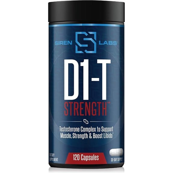 D1-T Testosterone Booster for Men (120 Capsules)