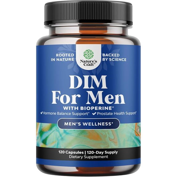 DIM Supplement for Men: Hormone & Prostate Support (120 Caps)