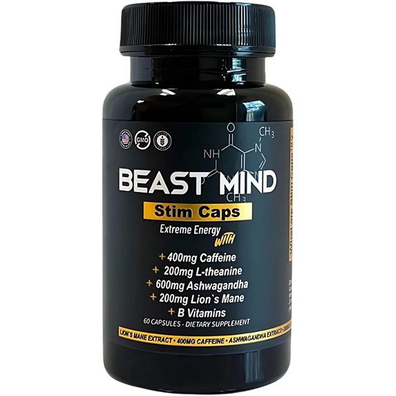 Extreme Energy Pills: Caffeine Ashwagandha Lions Mane—Focus & Mood