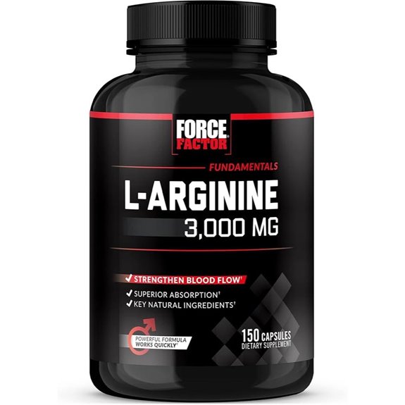 Force Factor L-Arginine Nitric Oxide Supplement with BioPerine