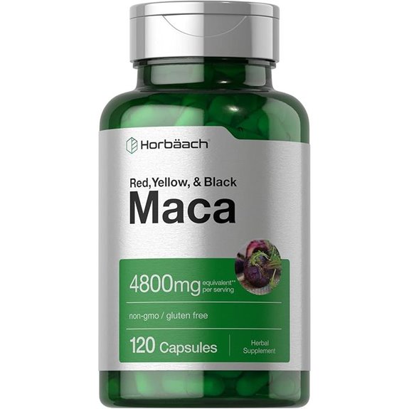 Horbäach Maca Root Capsules - 120 Pills High Potency