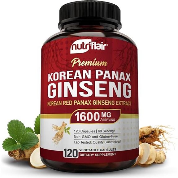 NutriFlair Korean Red Panax Ginseng 1600mg (120 Capsules)