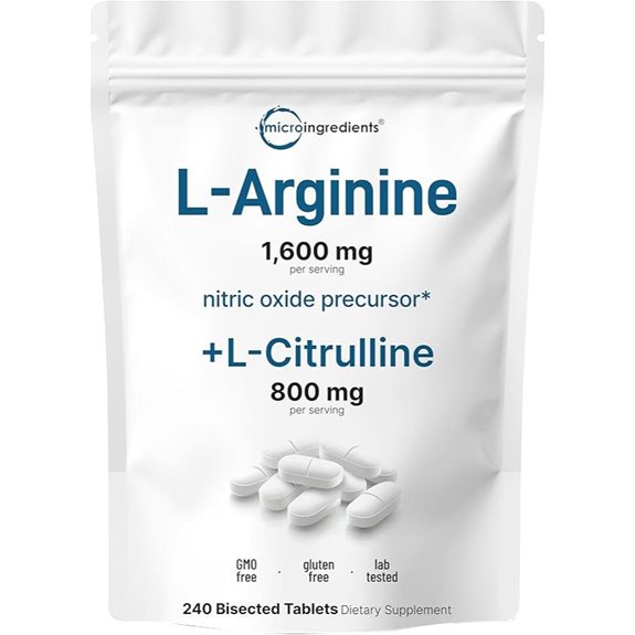 L-Arginine 1600mg Nitric Oxide Supplement (4 Month)