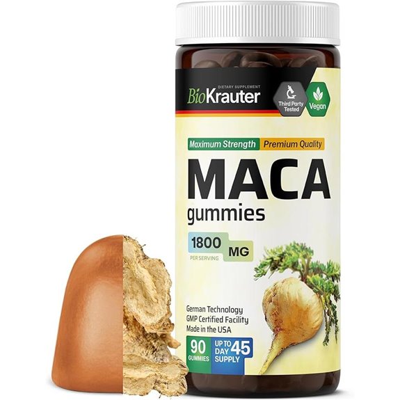Maca Root Gummies 1800 mg 90 Vegan Chews