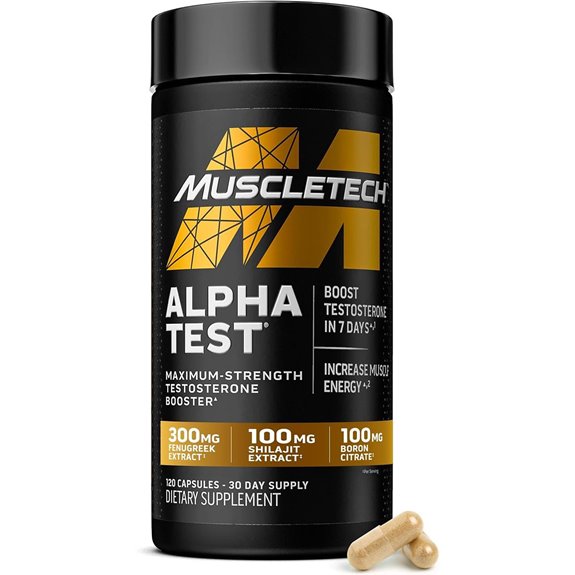 MuscleTech AlphaTest Testosterone Booster for Men - 120 Pills