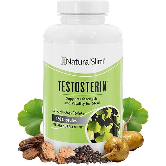 NaturalSlim Testosterone Booster for Men - 180 Capsules