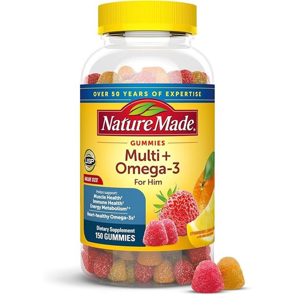 Nature Made Men’s Multivitamin Gummies with Omega-3 (75 Day)