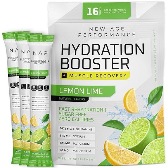 New Age Hydration Packets: Electrolyte Powder (Lemon Lime)