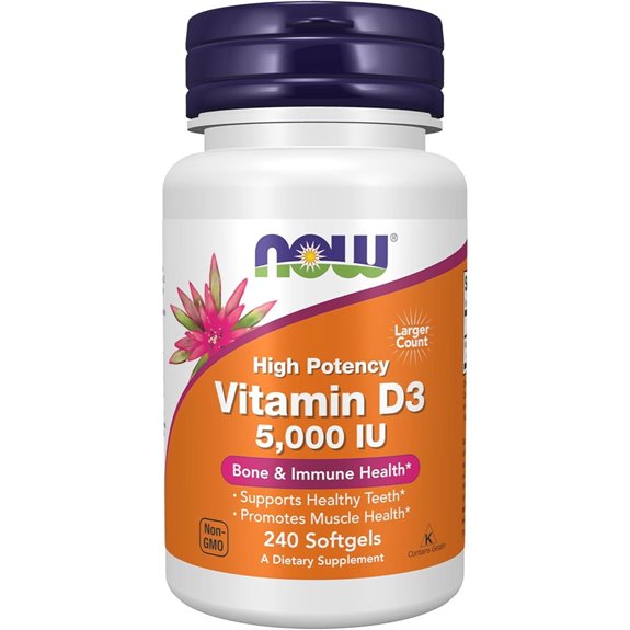 NOW Foods Vitamin D-3 5,000 IU Softgels (240)