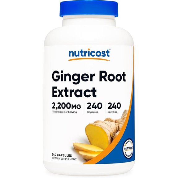 Nutricost Ginger Root Extract 2,200mg (240 Caps)
