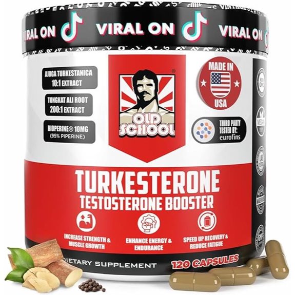 Old School Labs Turkesterone Testosterone Supplement (120 Caps)