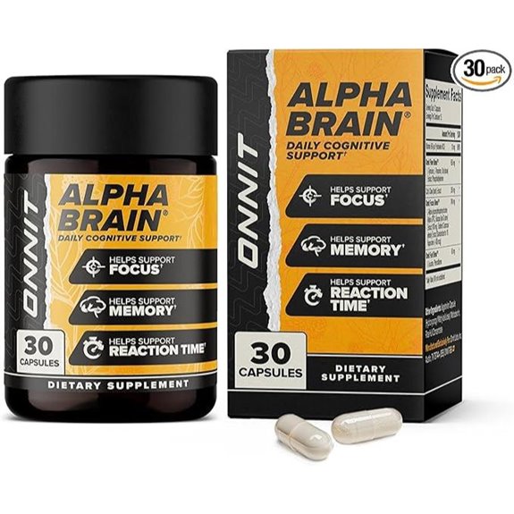 ONNIT Alpha Brain Nootropic Capsules for Focus