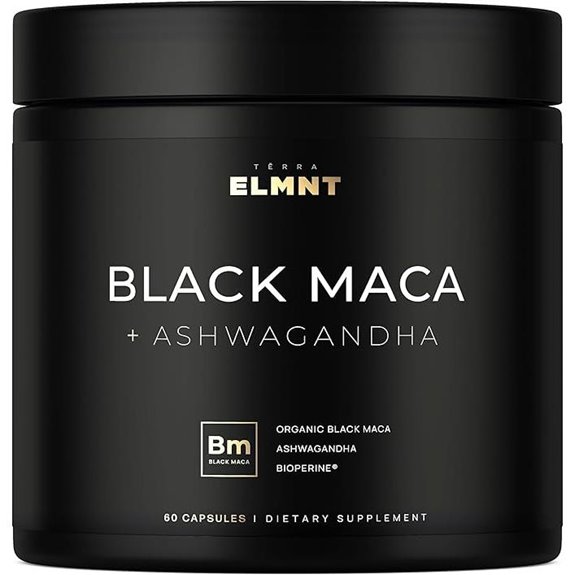 Organic Black Maca Root with Ashwagandha 40:1 Extract