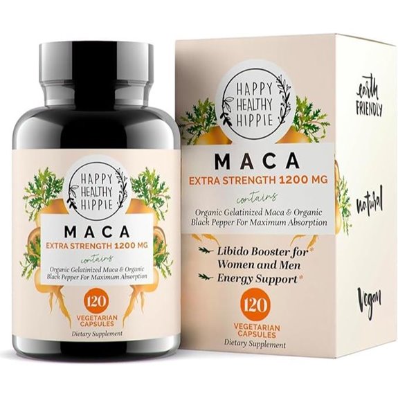 Organic Maca Root Capsules 1200 mg Libido Booster (120 Ct)