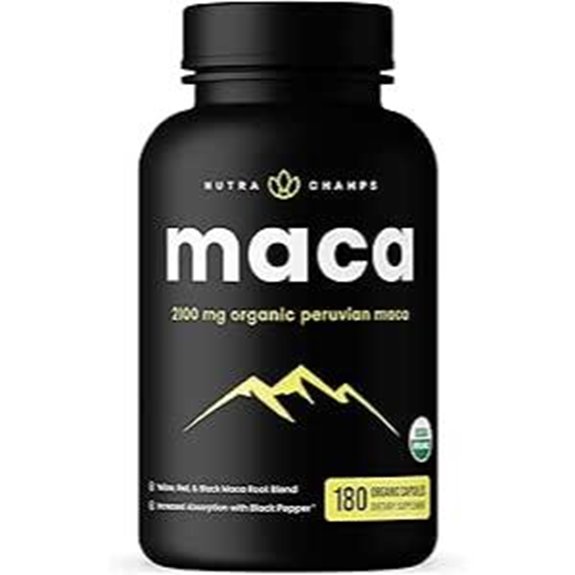 NutraChamps Organic Maca Root Capsules 2100mg 180