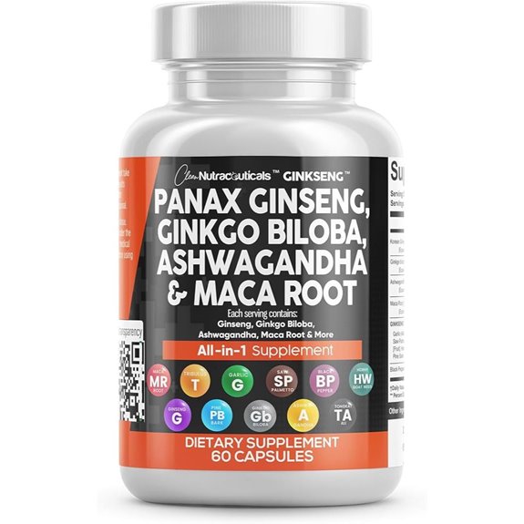 Panax Ginseng & Ginkgo Focus Supplement 60 Caps
