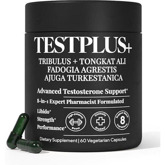 TESTPLUS+ 8-in-1 Testosterone Booster for Men with Tribulus Terrestris