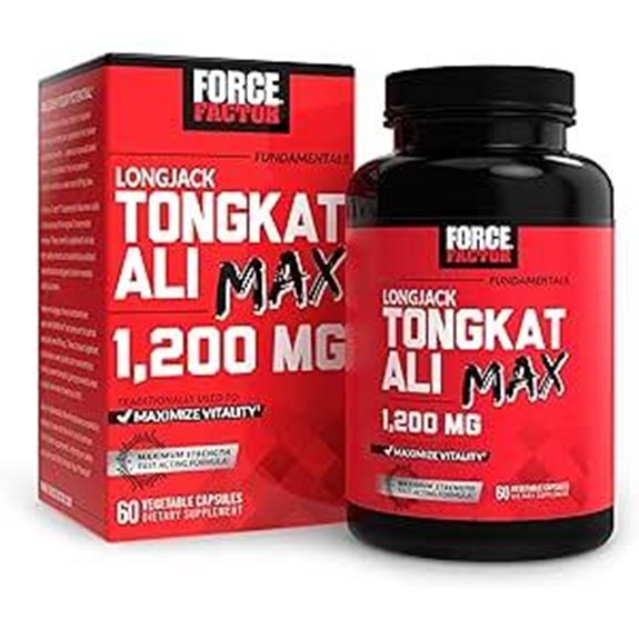 Force Factor Tongkat Ali Max for Men 1200mg 60 Capsules