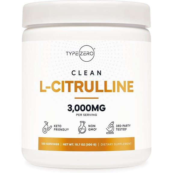 Type Zero L-Citrulline Base Powder 3,000mg Per Serving - 100 Servings